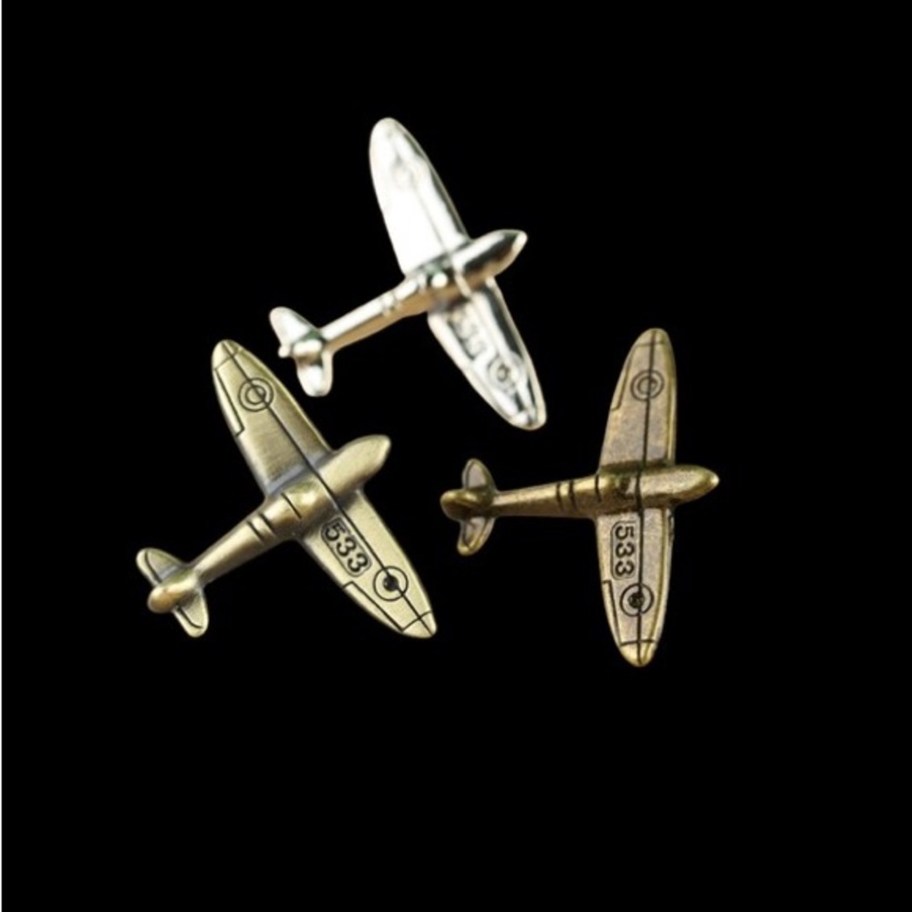 Mens Retro Aircraft Brooch Pin For Shirt Collar Jacket and Sweater Brooches